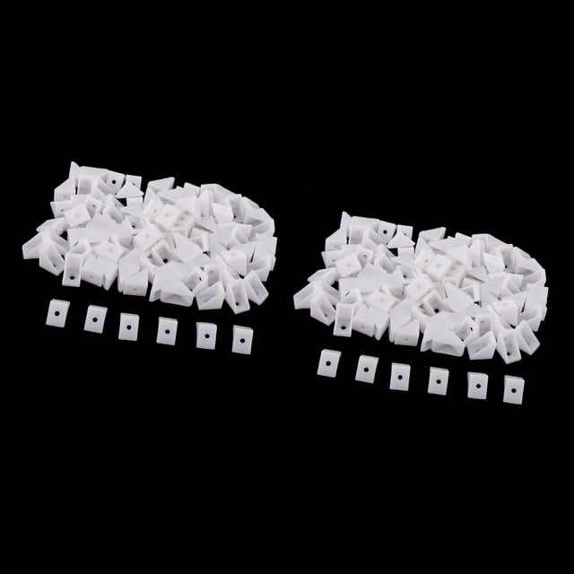 200pc Blanco Forma De L Soportes De Esquina Soportes De Unión Muebles Protectores De Esquina L Soporte En Forma Accesorios De Hardware De Servicio Pes Baoblaze Tirantes de esquina en forma de L blanco