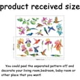 thumbnail image 2 of Pegatinas de pared de colibrí, calcomanías de vinilo con flores de acuarela, autoadhesivas, decoración artística de pájaros voladores para dormitorio, guardería, sala de juegos para niños, sala de, 2 of 6
