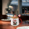 thumbnail image 6 of Generic Festive Ceramic Coffee Cup, Christmas Ceramic Mug Snow Globe Cups with Handles for Tea Coffee Hot Cocoa Xmas Birthday, Winter Themed Large Drinkware Teacup, 6 of 7