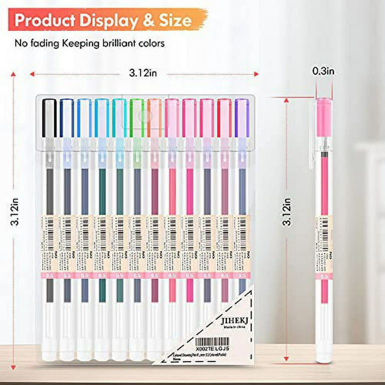  Colorful Fine Point Pens for Bullet Journaling, Note Taking,  Writing, Drawing, Coloring - Cute Japanese Stationery with Gel Ink : Office  Products