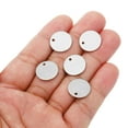 thumbnail image 4 of 15mm Steel Disc, 100pcs Round Metal Stamping Blanks Tags Circle Metal Plate DIY for Laser Engraving Stamping, Silvery, 4 of 5
