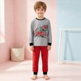 thumbnail image 2 of xaweyi Toddler Boys Cute Cartoon Vehicle Printed 2 Piece Long Sleeve Set Stylish Soft Indoor Home Pajamas Size 4-5 Years, 2 of 9