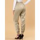 thumbnail image 4 of Pantalones Deportivos Allegra K de Cintura Elástica con Cordón de Satén hasta el Tobillo Caqui XS, 4 of 6