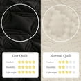 thumbnail image 7 of Exclusivo Mezcla Bed Quilt Set Queen Size for All Seasons, Stitched Pattern Quilted Bedspread/ Bedding Set/ Coverlet with 2 Pillow shams, Lightweight and Soft, Black, 7 of 7