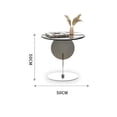thumbnail image 5 of French Minimalist Tempered Glass Side Table Coffee Table Designer Sofa Side Table Balcony Leisure Corner, 5 of 5