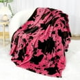 thumbnail image 6 of Lightweight Hot Pink Strawberry Blanket Twin Size Soft Bed Fleece Blankets Fuzzy Throw Blanket Decor Stuff for Girls Womens Bedroom Couch All Season, 6 of 6