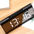 thumbnail image 2 of Reloj Despertador Digital, Reloj Despertador Silencioso Para Mesita De Noche, Espejo Led Con Pantalla De Temperatura, Portátil Para Escritorio De Dormitorio Minnieouse HA015923-00, 2 of 6
