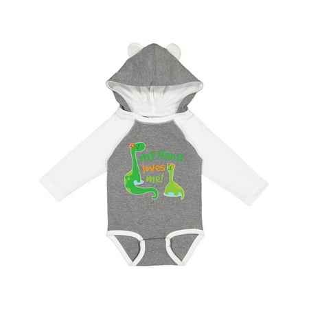 

Inktastic My Nana Loves Me Grandson Gift Baby Boy Long Sleeve Bodysuit
