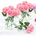 thumbnail image 7 of Mocoosy 12PCS Pink Roses Artificial Flowers for Decoration, Pink Fake Silk Roses Single Stem Flowers Artificial Bouquet for Wedding Birthday Party Arrangment Centerpiece Home Table Decor, 7 of 7