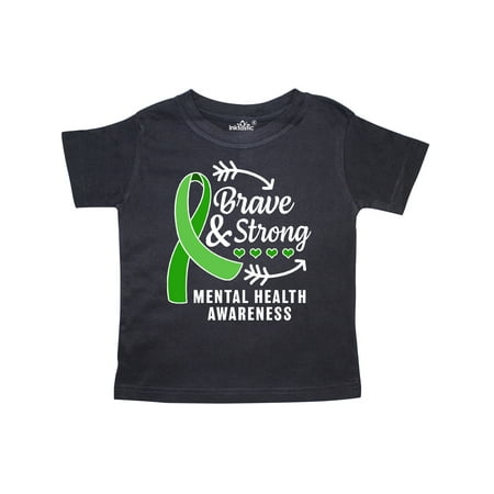 

Inktastic Mental Health Awareness Brave and Strong with Arrows Gift Toddler Boy or Toddler Girl T-Shirt