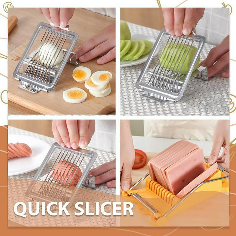 Egg Slicer, Egg Slicer for Hard Boiled Eggs, Stainless Steel Wire
