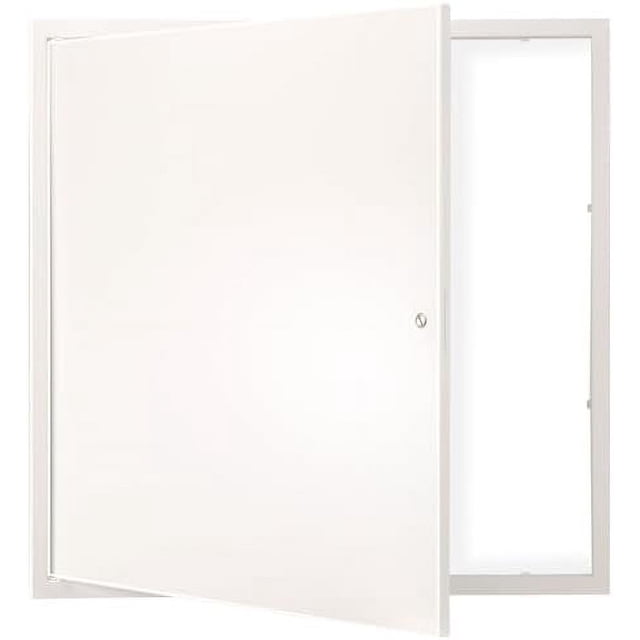 Metal Access Panel for Drywall Ceiling, 24 x 24 Inch Plumbing Access Doors with Cam Latch Lock, Heavy-Duty Steel Wall Hole Cover, Easy Install Removable Hinged Panel for Wiring & Cables, Silver Metal