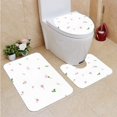 thumbnail image 1 of ABPHQTO Marco Composición Flores Con Flores Hojas Endecha Plana Juego de alfombras de baño de 3 piezas Alfombra de baño Alfombra de contorno y tapa de inodoro, 1 of 2