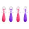thumbnail image 1 of Munchkin Silicone Trainer Spoons con Choke Guard para el destete Led del bebé, 4pk, Rosa / Púrpura, 1 of 3