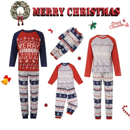 

Family Matching Christmas Pajamas Set Xmas Printed Sleepwear Holiday Loungewear Jammies Pjs for Adult Kids Baby