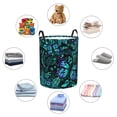 thumbnail image 6 of Xecao Blue Floral with Butterflies Print Laundry Hamper Basket,designed for Blanket Storage and Nursery Clothes in the Bedroom, 6 of 8