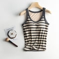 thumbnail image 2 of DHFJKG Women Ribbed Camisole With Built In Bra Striped Tank Top Scoop Neck Fitness Summer Workout Clothes Casual Daily Wear Sleeveless Stylish Tops, 2 of 8