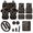 Autumn Leaves, variant on Colorful Butterfly Pattern 17 Pcs Car Seat Cover Set for Women, Anti Fade Car Seat Covers with Decor Car Armrest Cushion for Cars Interior