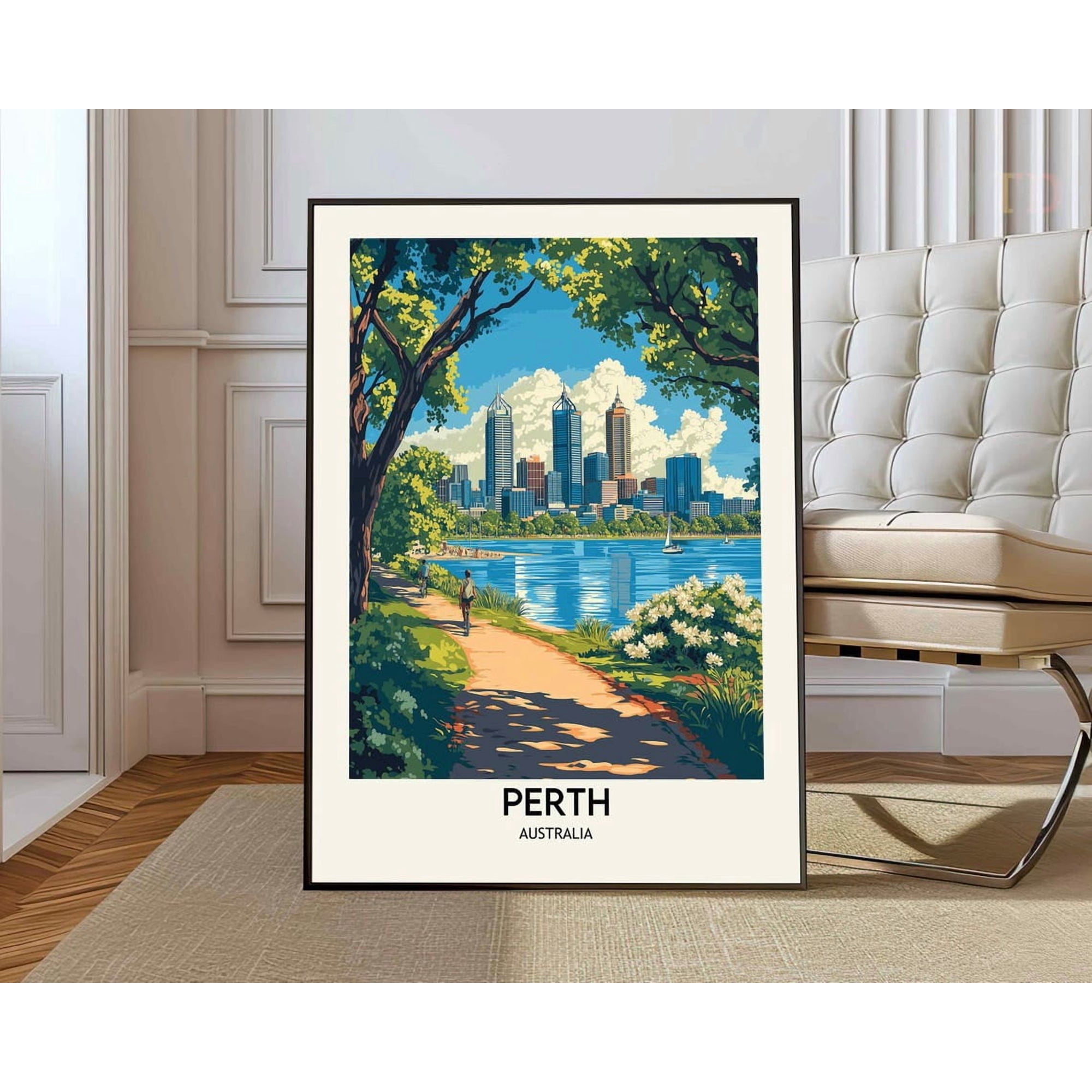 Perth Western Australia City Poster Unframed Paper Print
