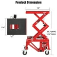 thumbnail image 2 of 350LBS Hydraulic Motorcycle Lift Jack, Scissor Lift Jack, Portable Motorcycle Lift Table with 4 Wheels, Foot-Operated Hoist Stand for Motorcycle, ATV, Dirt Bike, 2 of 6