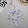 thumbnail image 2 of Conjunto de bikini dividido con estampado de contraste de pecho alto sexy para mujer Conjuntos de traje de baño de dos piezas Fridja nalpqowj59180, 2 of 3