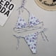 thumbnail image 2 of Conjunto de bikini dividido con estampado de contraste de pecho alto y cómodo para mujer Conjuntos de traje de baño de dos piezas OAVQHLG3B Store lin121212, 2 of 3
