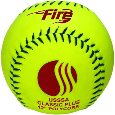 Baden USSSA Classic Plus Slowpitch Softballs - 12" Synthetic Cover for Durable Performance | Official Game Balls, Ideal for Tournaments & Leagues | 12-Pack