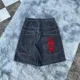 thumbnail image 1 of JNCO-pantalones cortos vaqueros holgados para hombre y mujer, ropa de calle estilo Harajuku, Y2K, Hip Hop, vintage, diseño gótico, baloncesto, 1 of 5