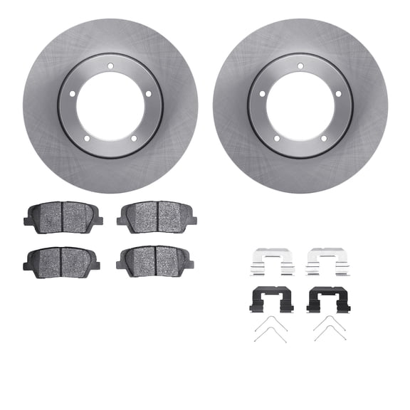 Dynamic Friction Company Rear Brake Rotors with 5000 Advanced Brake Pads includes Hardware 6512-03435