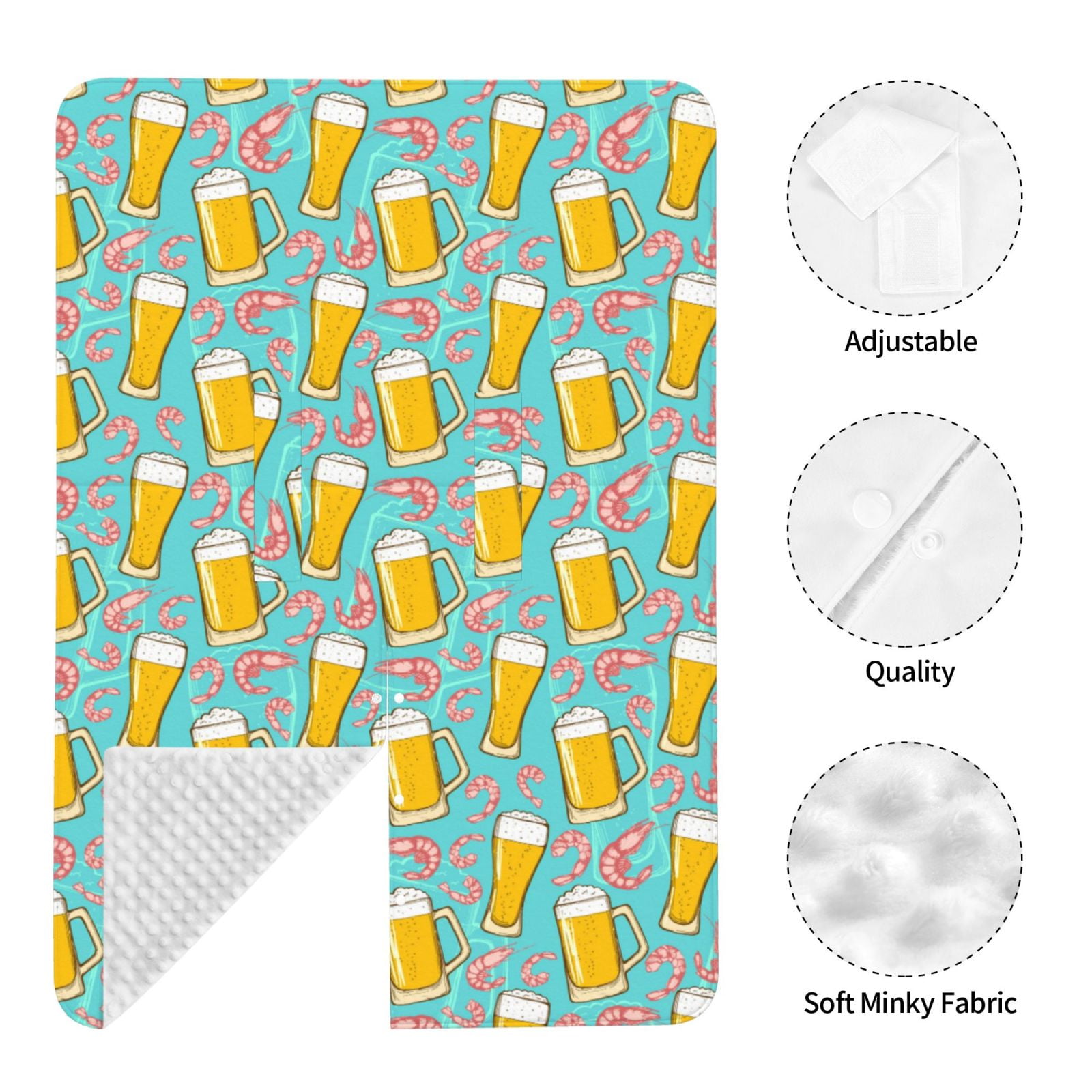 Car Seat Cover Baby - Summer Shrimps Beer Breathable Infant Car Seat Cover for Baby Carseat, Lightweight Comfort Baby Essentials Must Haves Newborn Stuff for Girl Boy