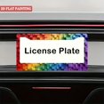 thumbnail image 5 of 1Pack License Plate Frames with Rainbow Cube Pattern Includes Screws & Caps Full Accessories Included Size 6.3x12.2inch(16x31cm), 5 of 8
