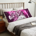 thumbnail image 6 of KLL Skull White Horse Pattern Long Body Pillow Cover,20x60 Body Pillow Cases,Soft Brushed Microfiber Invisible Zipper Design-Pillow core not included, 6 of 7