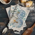 thumbnail image 6 of Blue Pumpkins Fall Kitchen Towels Set of 4, Water Absorbent Dish Towel, Grey Pumpkins Harvest Thanksgiving Decorative Hand Towels - Quick Drying Cloth for Cooking Baking, 18x28 Inch, 6 of 8