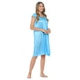 thumbnail image 3 of Casual Nights Women's Cap Sleeve Rose Satin Nightgown, 3 of 5