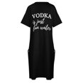 thumbnail image 4 of Vodka is just fun-vestido holgado con bolsillo para mujer traje elegante de boda para invitados vestidos de graduación vestidos elegantes y bonitos, 4 of 6