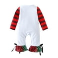 thumbnail image 2 of Qiylii Baby Girl Christmas Romper, Long Sleeve Round Neck Rainbow/Letter Print Jumpsuit Flare Pants,0-18M, 2 of 9