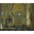 thumbnail image 2 of Emanuel de Witte 24x20 Gold Ornate Framed and Double Matted Museum Art Print Titled - Interior of a Church, 2 of 4