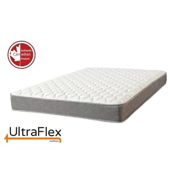 Ultraflex ESSENCE PLUS- Matelas Orthopédique de Luxe en Mousse à Mémoire de Forme Gel, Confort Naturel, Soutien Équilibré, Mousse Certifiée CertiPUR-US, Écologique (Fabriqué au Canada) - avec Protège-Matelas Imperméable
