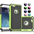 thumbnail image 1 of iPhone 6S Case,iPhone 6 Case, [Red/Black] Rugged Rubber Double Layer Plastic Scratch Resistant Hard Case Cover For iPhone 6S / 6 4.7 Inch, 1 of 4