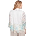 thumbnail image 2 of Alfred Dunner Womens Petite Two In One Lace Floral Top With Necklace, 2 of 4