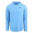 thumbnail image 2 of Men's Cutter & Buck Light Blue Villanova Wildcats Coastline Epic Comfort Eco Recycled Long Sleeve Hoodie T-Shirt, 2 of 3