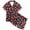 p-65Black214, variant on CAIVO Girls Sleepwear Set 2 Piece Short Sleeve Pajama Sets Tops And Shorts Comfy Loungewear Fruit Print Casual Home For Kids Pjs
