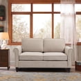 thumbnail image 6 of 45 inch, 2 Seater Loveseat Sofa, Mid Century Modern Couches for Living Room, Button Tufted Sofa for Bedroom, Home Office, Apartment, 6 of 7