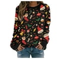 thumbnail image 2 of Tejiojio Christmas Matching Women Casual Christmas Printing Raglan Long Sleeve Shirts Blouse Tops, 2 of 3
