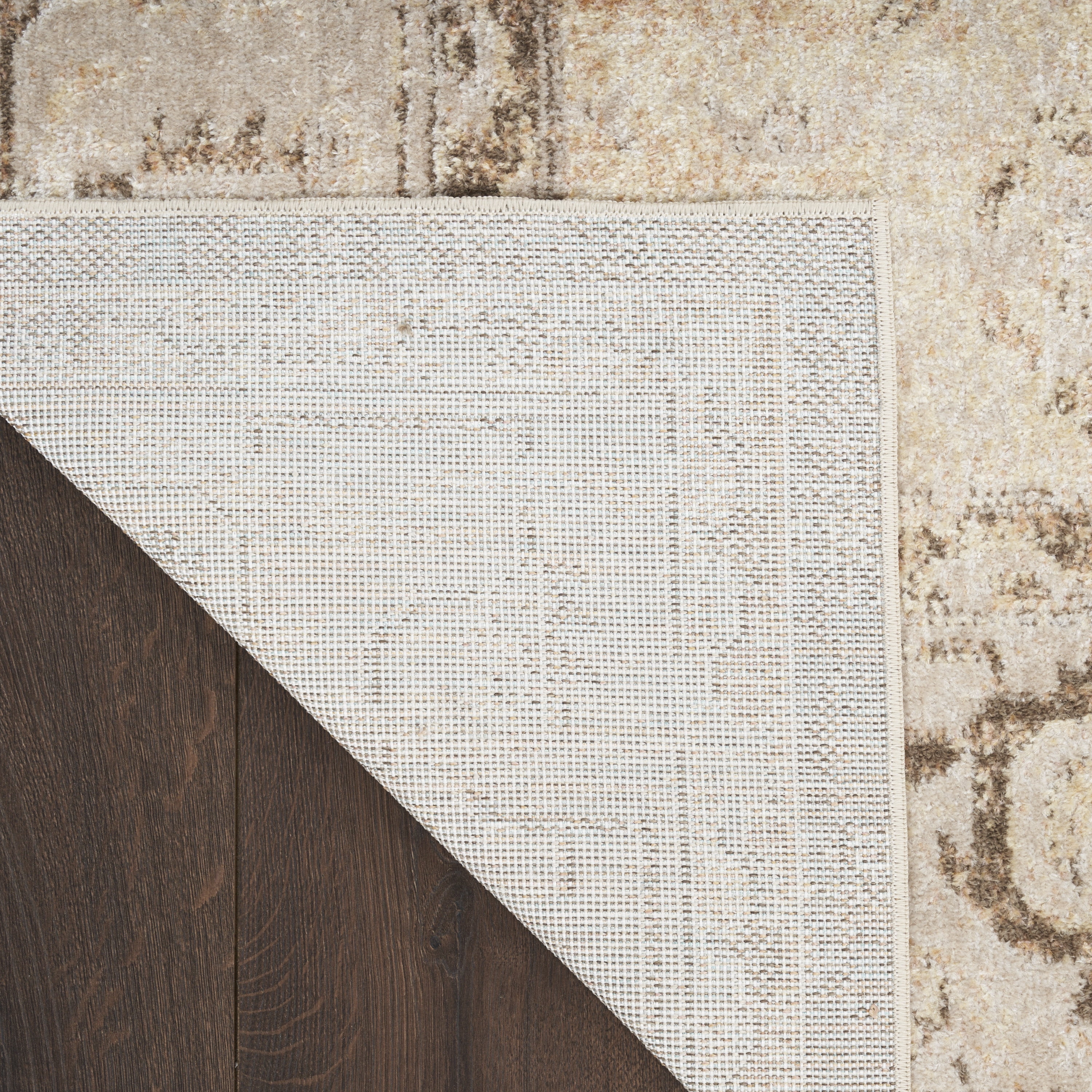 Nourison Astra Machine Washable Center medallion Beige 7'10" x 10' Area Rug (8x10)