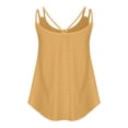 thumbnail image 6 of MeetoTime 2024 Women's Tank Top Round Neck Solid Color Casual Cami Hollow-Out Spaghetti Strap Vest, 6 of 6