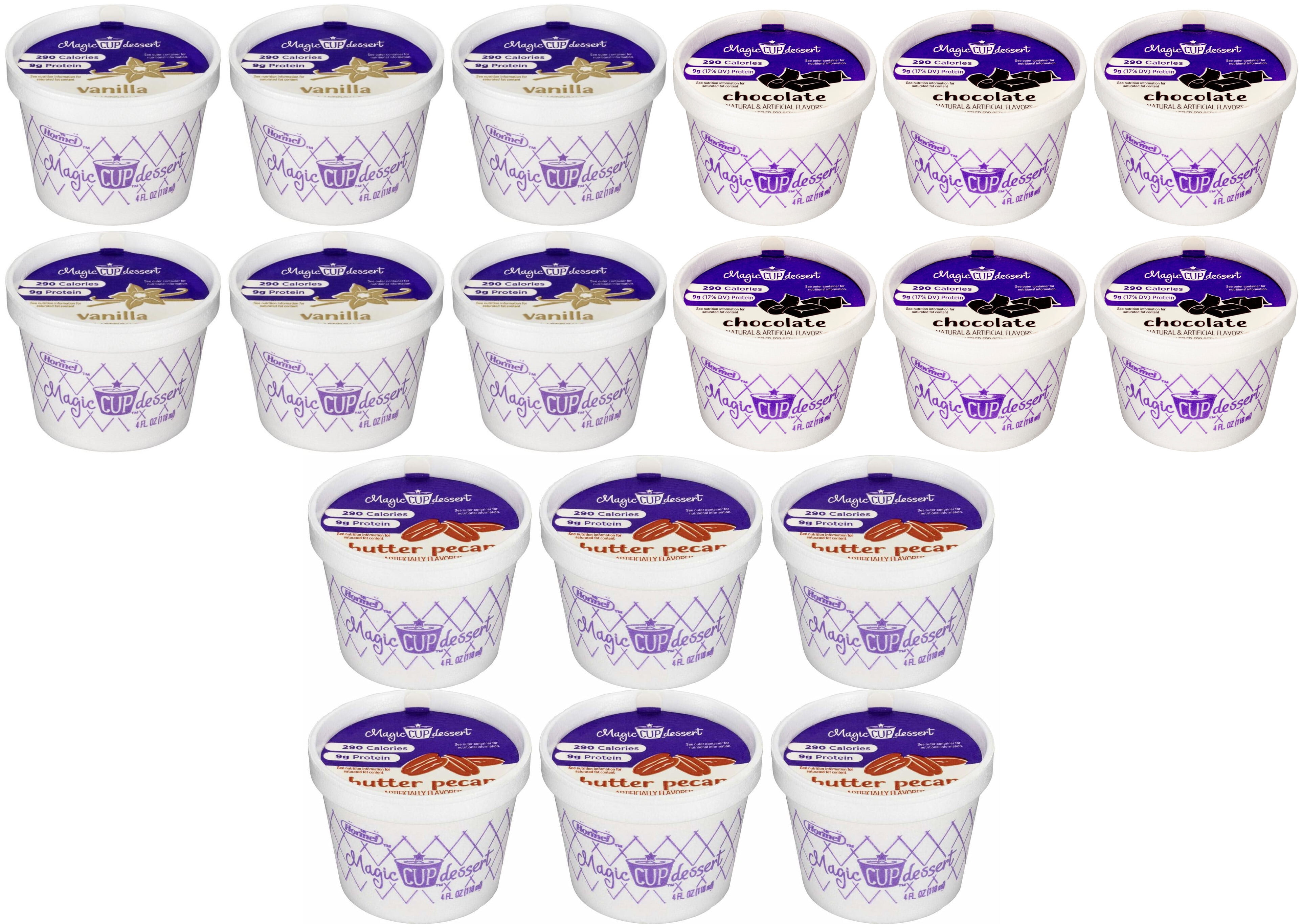 Magic Cup Classic Variety Pack Frozen Dessert, 4 oz. Cup 18-Pack (Frozen) 