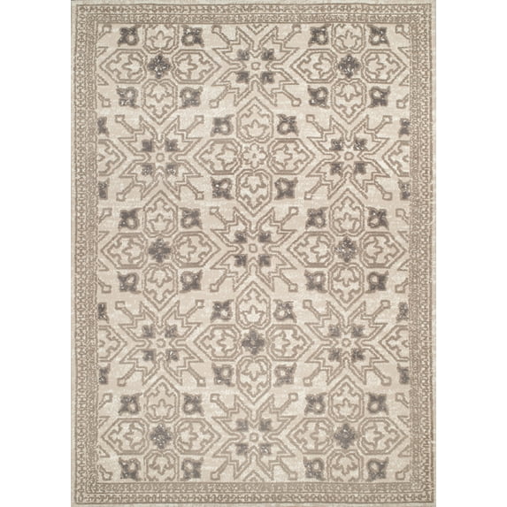 Chenille Lattice Cream Mat Rug