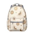 thumbnail image 1 of Spiritual Gothic Sun Backpack Waterproof Scratch-Resistant School Bag with Celestial Star and Moon Print, Breathable Foam Padding, Adjustable Straps for Daily Use and Outdoor Activities, 1 of 6