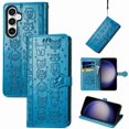 thumbnail image 2 of Funda Cartera FOXDOCK para Samsung Galaxy S23FE , Flip PU con Relieve de Gatos y Perros, Tarjetero y Soporte, 2 of 6